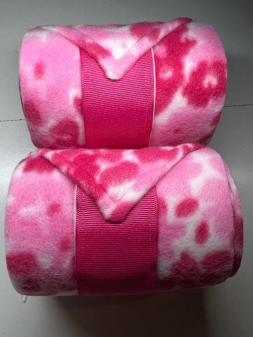 Pink Tie-Dye Polo Wraps set of 2